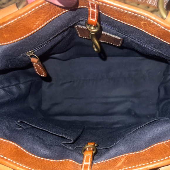 RARE!๐Coach Limited Edition Indigo Denim Patchwork Leather Tote Bag Vintage - Picture 10 of 11